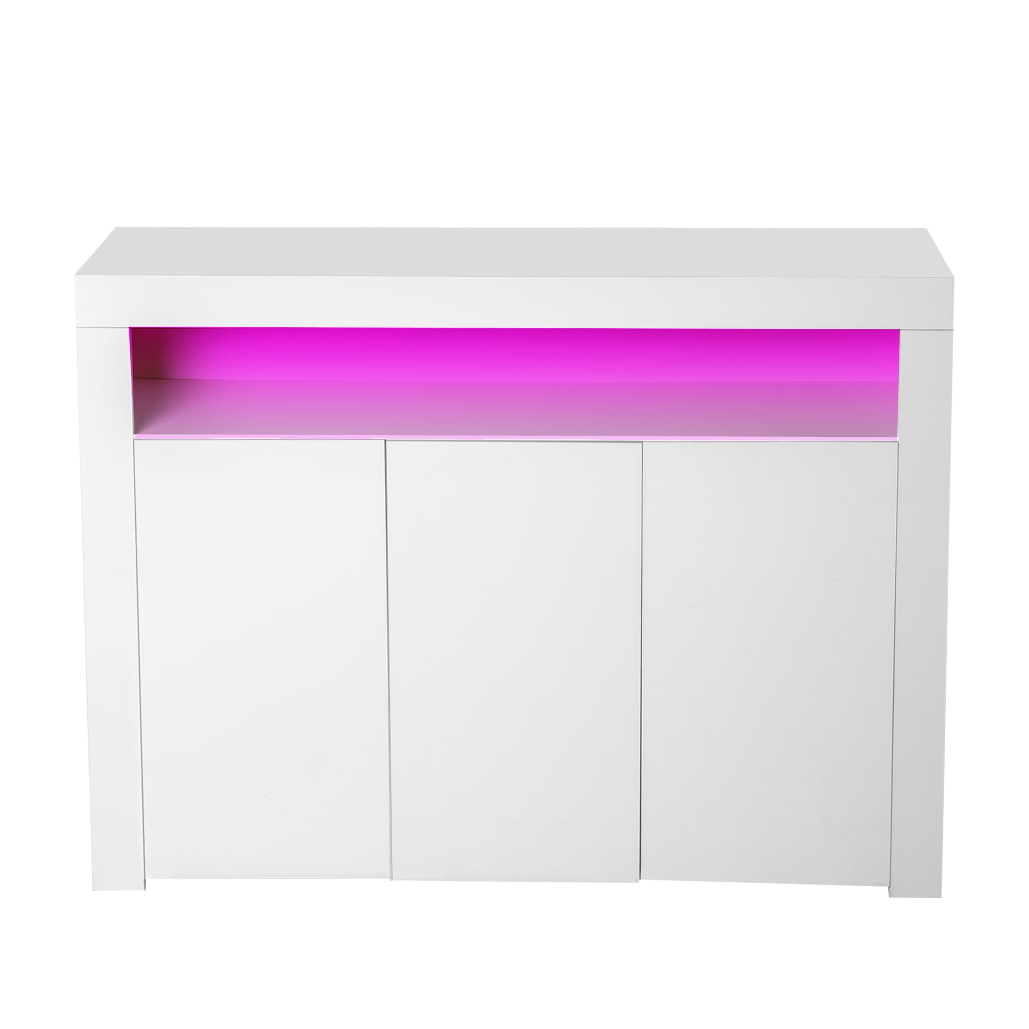 Private Jungle Sideboard UV Coated, High Glossy Panel, With Led Lights, Kitchen Cabinet,Bar Cabinet, Modern And Fashion Furniture, White Private Jungle Sideboard UV Coated, High Glossy Panel, With Led Lights, Kitchen Cabinet,Bar Cabinet, Modern And Fashion Furniture, White