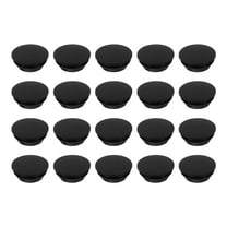 20 Pack Snug Plugs, Rubber Hole Plugs Round Soft Flexible Stopper Fit 18mm (0.71 Inch) Hole Dia., Waterproof Silicone Plug, Black