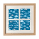 thumbnail image 1 of Rejillas resumen peces mar azul Pantalla de escritorio de pared de marco 4 aperturas, 1 of 4