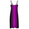 thumbnail image 4 of colour ombre black purple 2 color gradient vertical design Sleeveless Dress dress women 2025 dress daily, 4 of 5