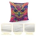 thumbnail image 4 of Orinice Psychedelic Owl Graphic Decorative Cushion Throw Pillow Cover for Home Couch Living Room Bed Sofa, Indoor/Outdoor Use, 1PC 20x20in, 4 of 5