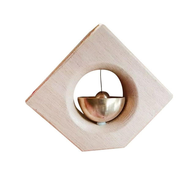 Campanas de puerta de madera Soledad Campana de viento decorativa Marrón claro
