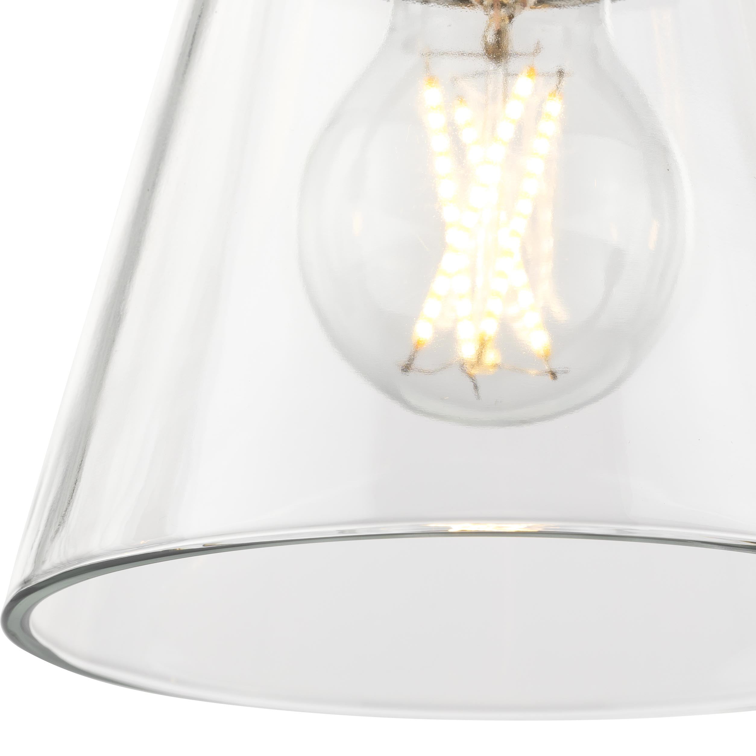 Better Homes & Gardens 4-Light Modern Brushed Nickel Linear Chandelier with Clear Glass