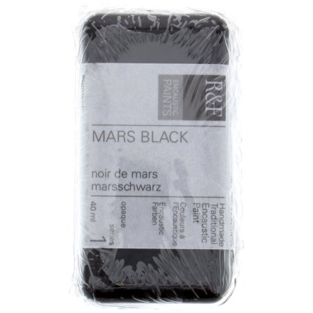 UPC: 0836943000650 | R&F Handmade Paints Encaustic Paint Cake  40ml  Mars Black