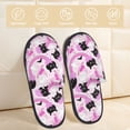 thumbnail image 2 of Fotbe Pink Girl Halloween Pantuflas Peludas para Mujer con Estampado, Zapatillas de Peluche, Zapatos de Invierno para Casa, Uso Interior y Exterior-Large, 2 of 8