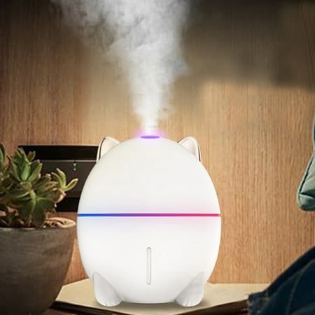 

Hhdxre Air Humidifier Desktop Mist Diffuser Night Light Moisture Keeper 200ML for Home(White)