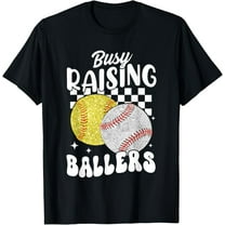 Busy Raising Ballers Softball And Baseball Sport Mom Mama T-Shirt Unisex S-5XL Hot Trending Shirt, Vintage Birthday Gift