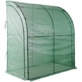 thumbnail image 2 of ENTU 3 Tier Lean-To Portable Greenhouse Heavy Duty Indoor Outdoor Garden Greenhouse Wire Shelves 2 Roll-Up Zipper Doors 79x39x83 inch PE Weatherproof Cover, 2 of 10