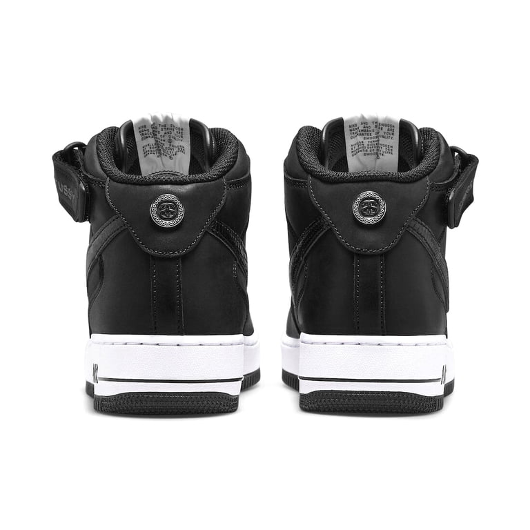 Nike x Stussy Air Force 1 Mid Black Snakeskin Men display picture 2