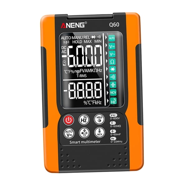 Multímetro digital kusrkot portátil rango automático 6000 recuentos con cordón Amarillo