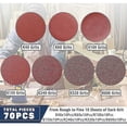 thumbnail image 4 of Sanding Disc, Abrasive Paper 100 Mm 70 Discs -40/60/100/150/240/320 / 600 (10 Discs Per Grain Size), 4 of 5
