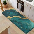 thumbnail image 5 of Teal and Gold Marble Glitter Dots Pattern Kitchen Rug Mat,Kitchen Runner Rugs Non Skid Washable,Decorative Kitchen Floor Mats for Kitchen,Sink,Laundry,17"x47.2", 5 of 7