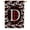 Monogram D, variant on America Forever Elegant Red And Black Plaid Monogram X House Flag, 28 x 40 inch Double Sided, Buffalo Plaid Initial Flag, Floral Tartan Banner, Personalized Fall Winter Decor, Letter X Yard Flag