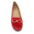 thumbnail image 2 of Victoria K Gold Bow Faux Fur Trim Ballerina Flats (Women), 2 of 4