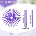 thumbnail image 2 of 100Pcs Makeup Brushes Pen Guard Protector 4.7 inch Purple Expandable Mesh Sleeve Covers Reusable Make Up Brushes Sheath Mesh Netting Protector, 2 of 6