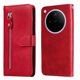 thumbnail image 2 of Estuche de Cuero PU con Cierre para OPPO Find X8 Pro , Funda Protectora con Billetera y Correa, 2 of 6