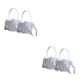 thumbnail image 4 of Ounissouiy Cesta de flores con lazo romántico de diseño Simple de 2 piezas, cestas portátiles para portador de anillos de ceremonia, Color Blanco 2piezas, 4 of 6