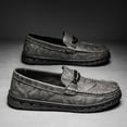 thumbnail image 5 of Men's Casual Loafers Slip On Leather Shoes Comfortable Lightweight Driving Shoes Male Moccasins Classic Penny Loafer Flats Boat Shoes Outdoor Walking Shoes, 5 of 14