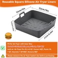 thumbnail image 5 of 23cm/9In Square Large Silicone Air Fryer Liners Mold for Ninja Air Fryer 6-8QT Reusable Airfryer Ove, 5 of 5