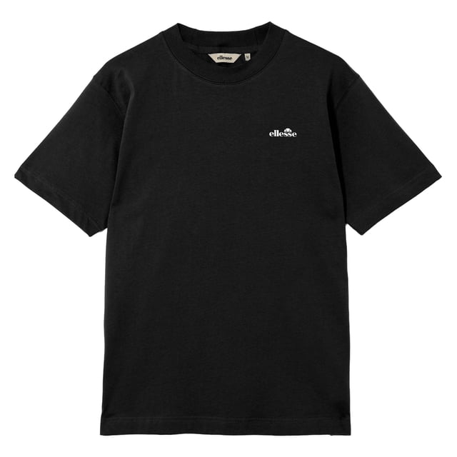 ellesse Camiseta para hombre - ACCIANO CLASSIC TEE, manga corta, cuello redondo, logotipo, algodón, liso Negro 2XL (XX-Large)