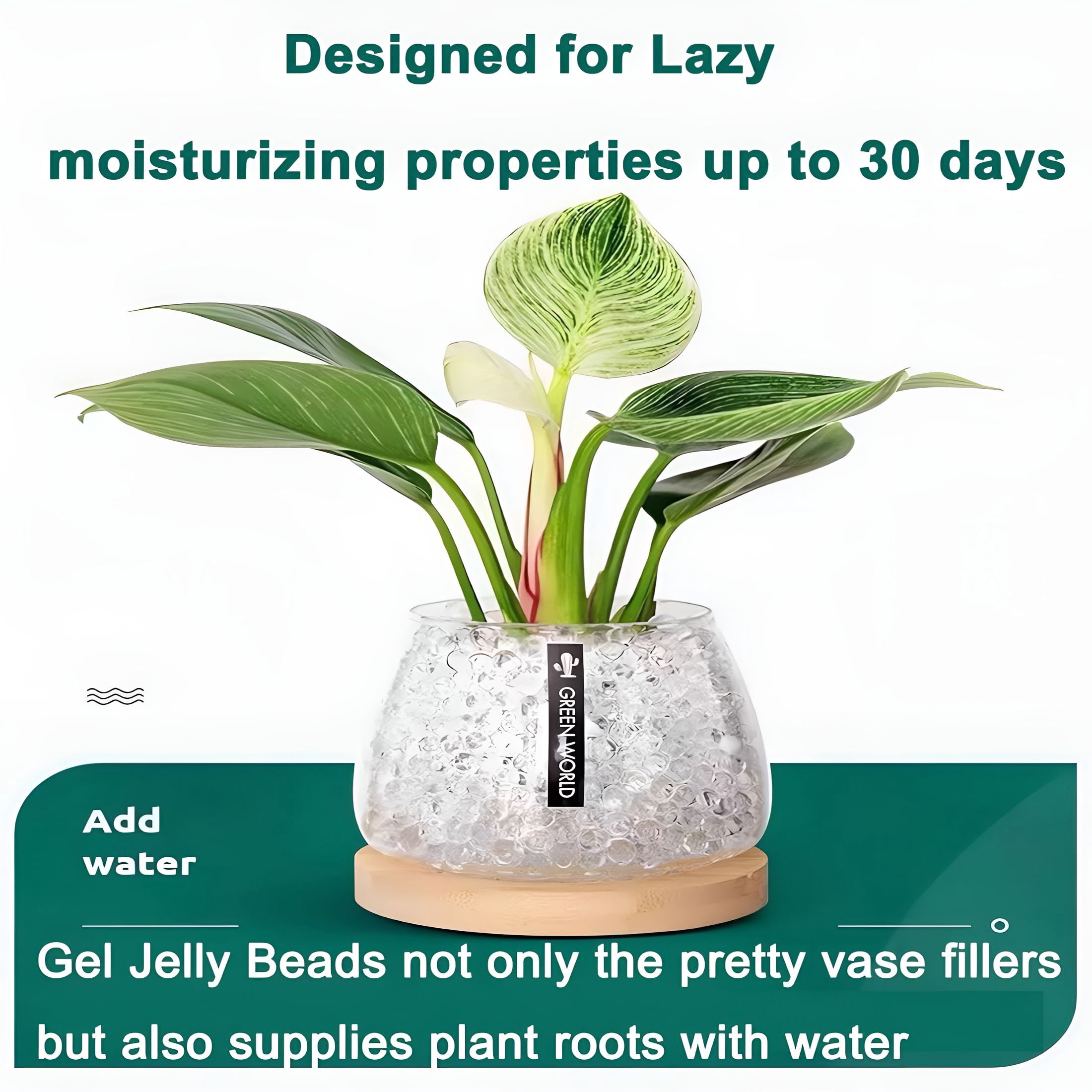 BESTSKY 200,000 Pcs Clear Water Gel Beads,Vase Filler Beads Water,Beads for Soilless Planting Floating Candles Wedding Centerpiece Decoration Floral Arrangement