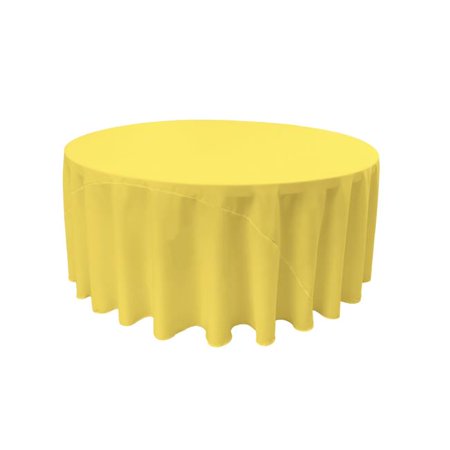 

TCpop120R-YellowLgtP99 Polyester Poplin Tablecloth Light Yellow - 120 in. Round