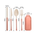 thumbnail image 3 of Dengmore Travel Utensil Set With Case Whea t Straw Reusable Spoon Straw Forks Tableware Portable Cutlery Travel Picnic Camping Or Daily Use, 3 of 7