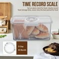 thumbnail image 3 of Baodeli Bread Box Bread Boxes for Kitchen Counter Airtight, Time Recording Bread Storage Container with Lid, Bread Keeper for Homemade Bread, Toast, Bagel, Donut and Cookies, White, 3 of 7