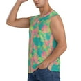 thumbnail image 3 of Picia Colorful Palm Leaves mens Cotton Tank Undershirts , Moisture-wicking Ribbed Tanks, Lightweight Cotton Tank Undershirts-3X-Large, 3 of 8