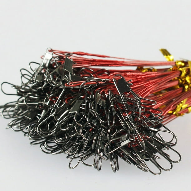 10pcs Fishing Wire Leaders Stainless Leader Line Steel Braided Trace  Spinning Leader Rigs Steel Wire Fishing Line 