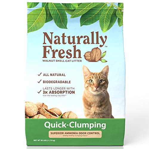 Naturally Fresh Walnut Based Quick Clumping Cat Litter Unscented 26 Lb Bag Walmart Com