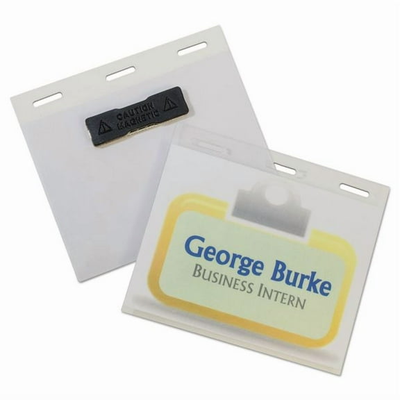 1 piece C-Line Self-Laminating Magnetic Style Name Badge Holder Kit, 3" x 4