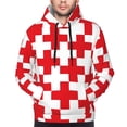 thumbnail image 2 of Bingfone Red Cross 1 Men's Drawstring Hoodie Long Sleeve Pocket Sweatshirts-X-Large, 2 of 6