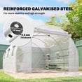 thumbnail image 5 of Outsunny 10'x11'x6' Walk-in Tunnel Greenhouse with Shelves, UV-Resistant PE Cover, Galvanized Steel Frame, Mesh Windows and Roll-Up Door for Outdoor Backyard Gardening, White, 5 of 8