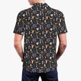thumbnail image 3 of Balery Mushroom Printed Men’s Short Sleeve Polo Shirt, Midweight Men's Shirt,Golf Polo shirts -Large, 3 of 8
