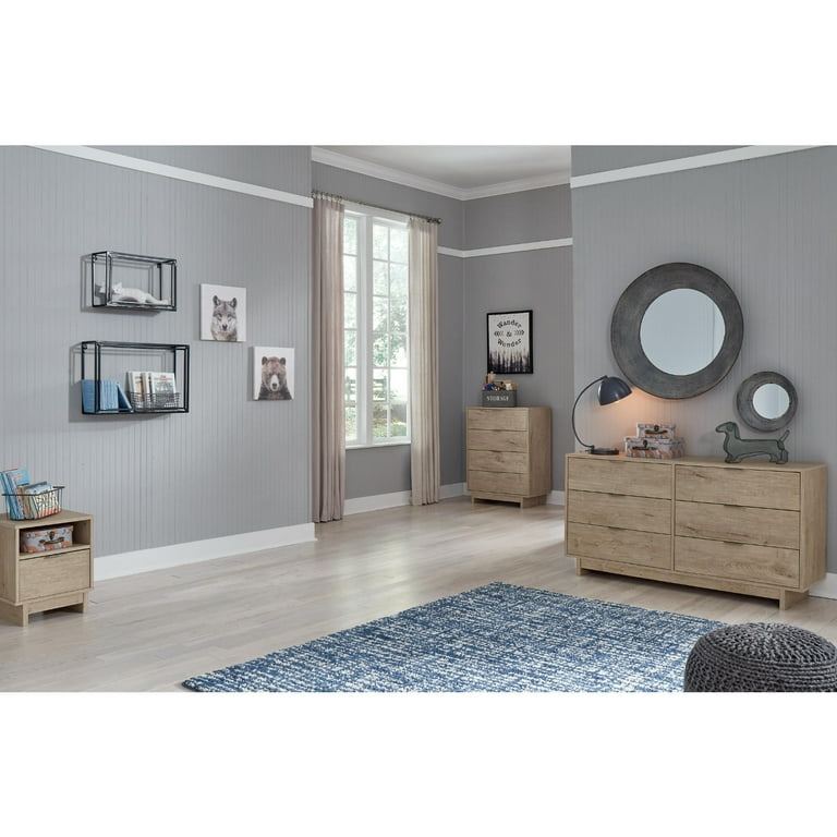 signature design by ashley oliah brown woodgrain dresser Fortlorn - Walnut Brown