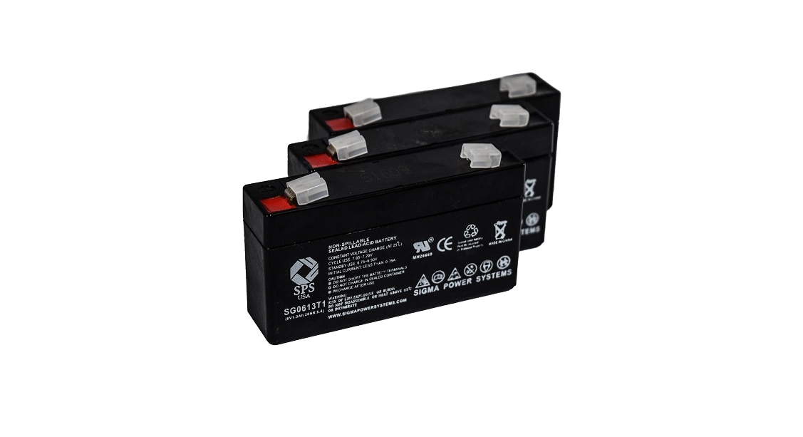 SPS Brand 6V 1.3 Ah (Terminal T1) Replacement battery for Powertron PE126RF1 (3 PACK) Walmart