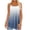 Blue, variant on Summer Plus Size Tank Tops for Women Boho Tie Dye Loose Cami Spaghetti Strap Tunic Blouses