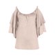 thumbnail image 4 of Blusas de manga corta con estampado de verano para mujer con tirantes y hombros descubiertos OAVQHLG3B Store  lin121212, 4 of 4