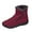 3-Red, variant on Winter Boots for Women Waterproof Stitching Furry Lined High Top Ankle Booties Outdoor Non Slip Platform Snow Boots