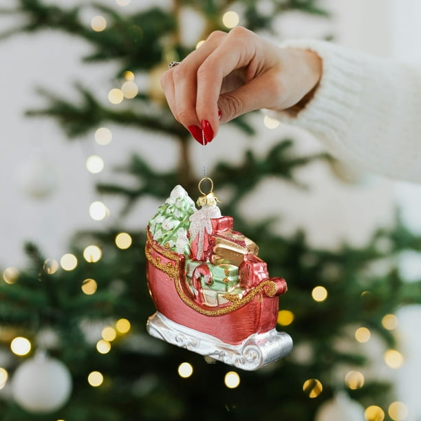 Hogar y cocina, Decoración del hogar, Decoración navideña, Adornos de plástico para árbol de Navidad, adornos colgantes para ventanas, decoración navideña con forma de colgante para el hogar, accesori
