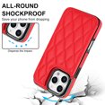 thumbnail image 4 of Mantto Case for iPhone 16 Pro Max Back Wallet Case, Card Slots Holder RFID Blocking Luxury PU Leather Shockproof Cover, Double Magnetic Buttons Kickstand Case for iPhone 16 Pro Max, Red, 4 of 8