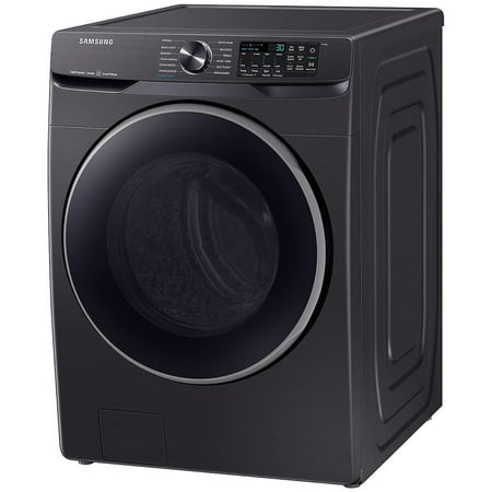 Samsung - 5.0 cu. ft. Extra-Large Capacity Smart Front Load Washer with Super Speed Wash - Brushed black