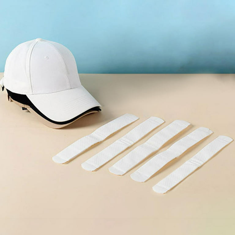 Hat Sweat Liner Disposable Hats Filler Size Reducer Hat Invisible Prevents  Stains Moisture Absorbing Soft Absorbent for Women Men 5x Blue White