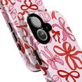 thumbnail image 2 of Girly Red & Pink Ribbon iPhone Case, Cute Kawaii Bow Pattern Phone Cover, Playful Pastel Aesthetic for iPhone 16 15 14 13 12 11 Pro Max Plus Mini, 2 of 6