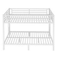 thumbnail image 5 of Bellemave Queen Over Queen Bunk Beds, Heavy Duty Metal Bunk Beds with Ladders, Industrial Style Bunk Bed Under-Bed Storage Space, No Box Spring Needed (White）, 5 of 7