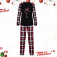 thumbnail image 2 of Odeerbi Christmas Pajamas for Family Holiday Plaid Long Sleeve Family Christmas Pajamas Matching Sets Mom Print Parent-child Suit Two-Piece Sleepwear Xmas Family Matching PJs Set Black, 2 of 5