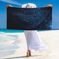 thumbnail image 5 of Picia Blue Glitter Retro Print Silver Fox Velvet Beach Towel,Quick-Dry Beach Towel,Lightweight Travel Towel,Portable Beach Towels, 5 of 6