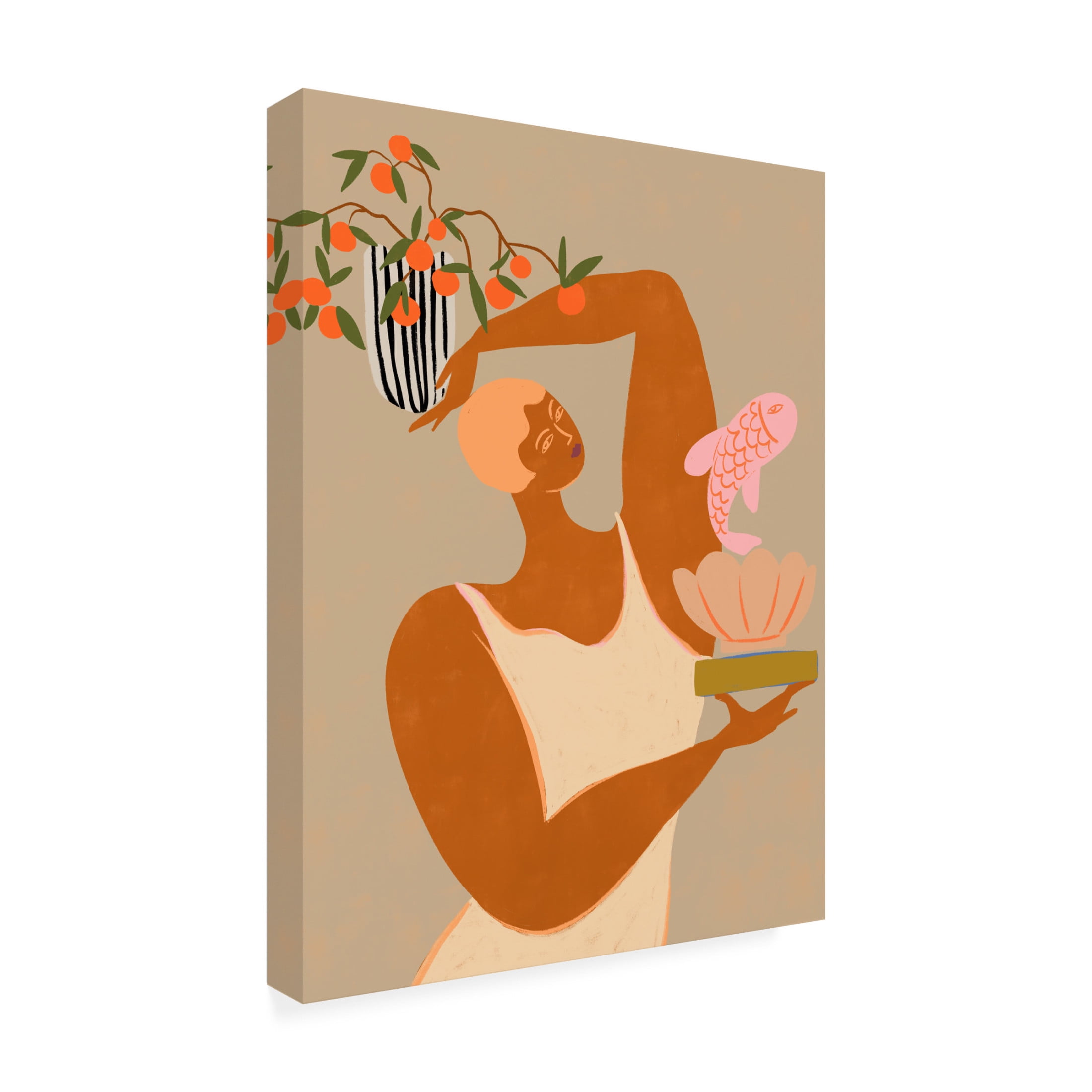 Trademark Fine Art Arty Guava Fish And Oranges Canvas Wall Art