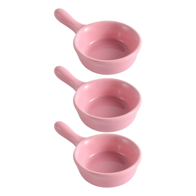Naiovety para salsa duradero, tazas para salsas, tazón de cerámica, práctico para recibir invitados, ahorra esfuerzo. Salsas espesas. Mostrada rosa 9.8 x 6 x 2.5 cm